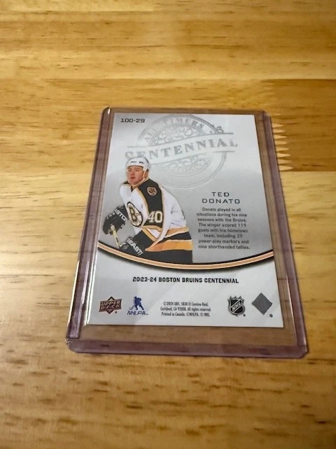 Boston Bruins Centennial Upper Deck 100-29 Ted Donato SP Gold - Image 2 of 2