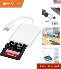 MFi Certified USB C to SD Card Camera Reader, SD Card Reader for iPhone15,Tra...