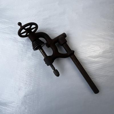 #ad Antique Belt Driven Drill Press Cast Iron Industrial Tool Vintage 21quot; $49.95