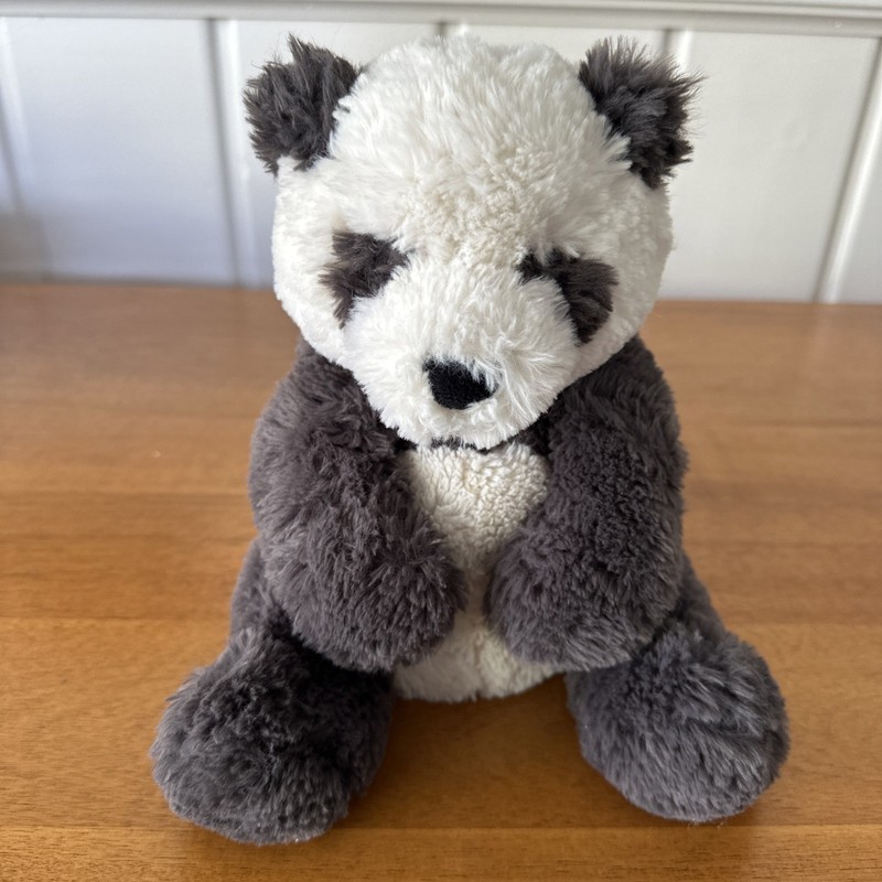 RARE Retired Jellycat London Small Harry Panda Cub Plush Stuffed Animal 11in
