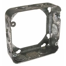 Raco 250 Extension Ring, 2 Gangs, Galvanized Steel, Square Box Type