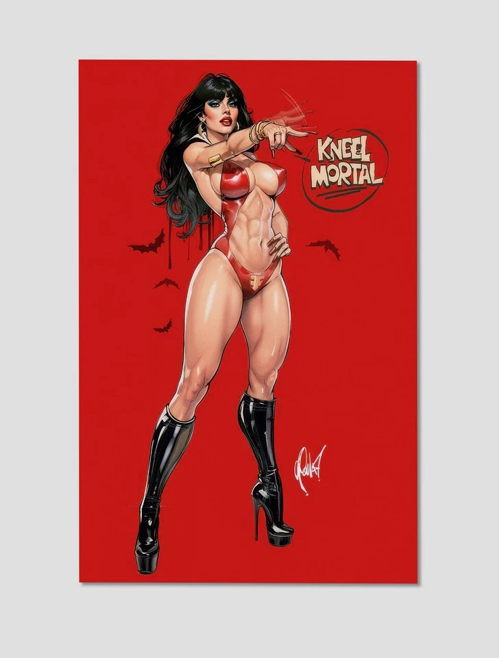 Vampirella "Kneel Mortal" Premium Giclee Print 11" x 17" Horror Wall Art