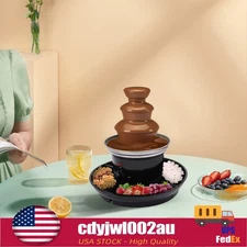 3 Tier Stainless Steel Luxury Cheese Cascading Fondue Chocolate Fountain Machine