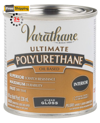 1/2 pt Rust-Oleum 9061H Clear Varathane Oil-Based Interior Pint,