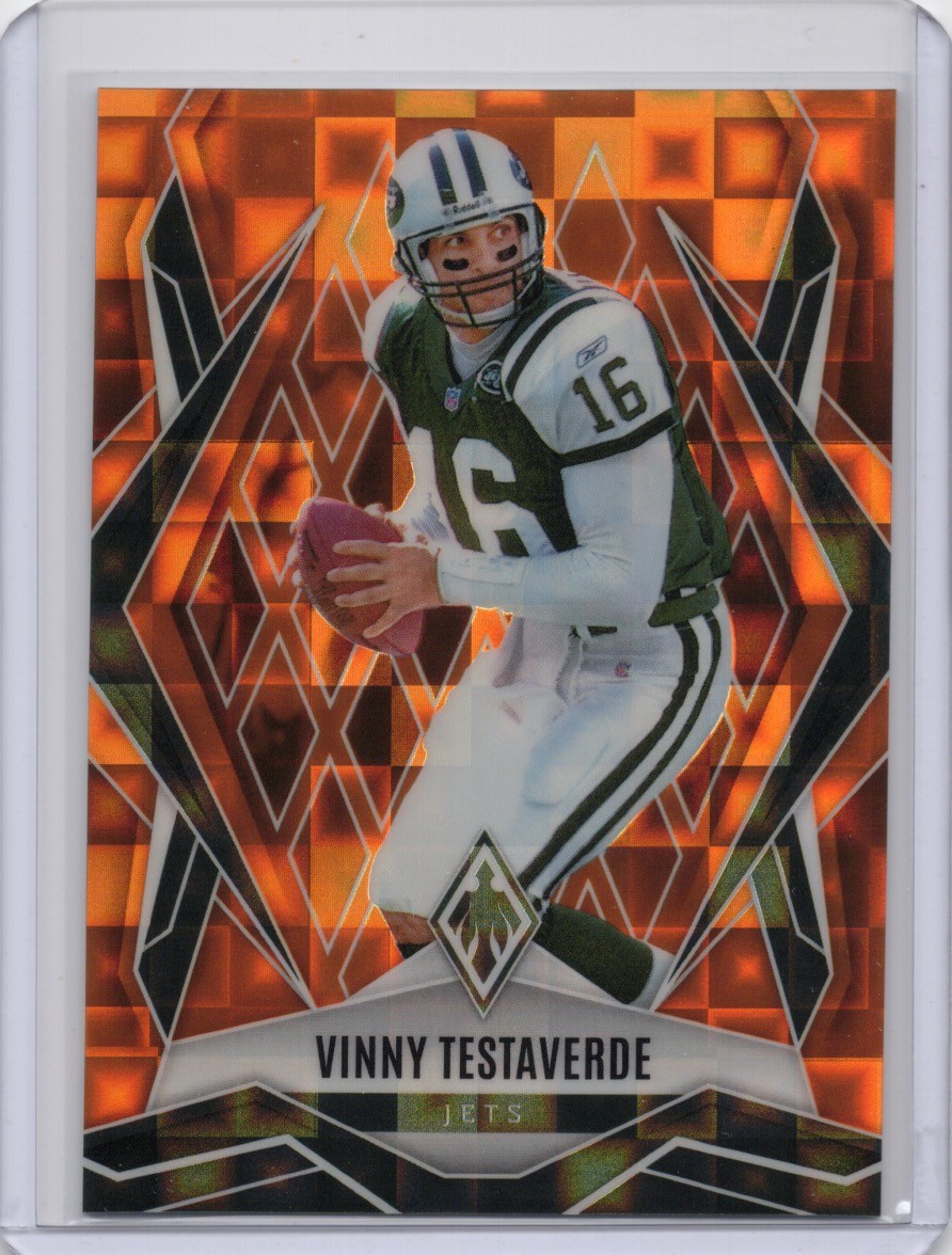 2025 Panini Phoenix #65 Vinny Testaverde Orange Winter Prizm #/99