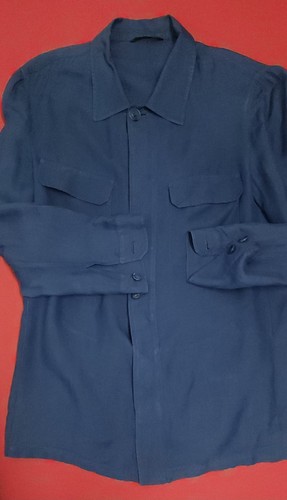 $2,500 Brioni Blue Linen (?) Shirt Jacket (M)