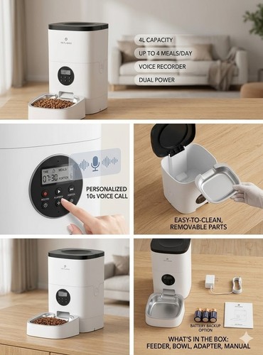 Petlibro Automatic Cat Feeder Food Dispensed With Time