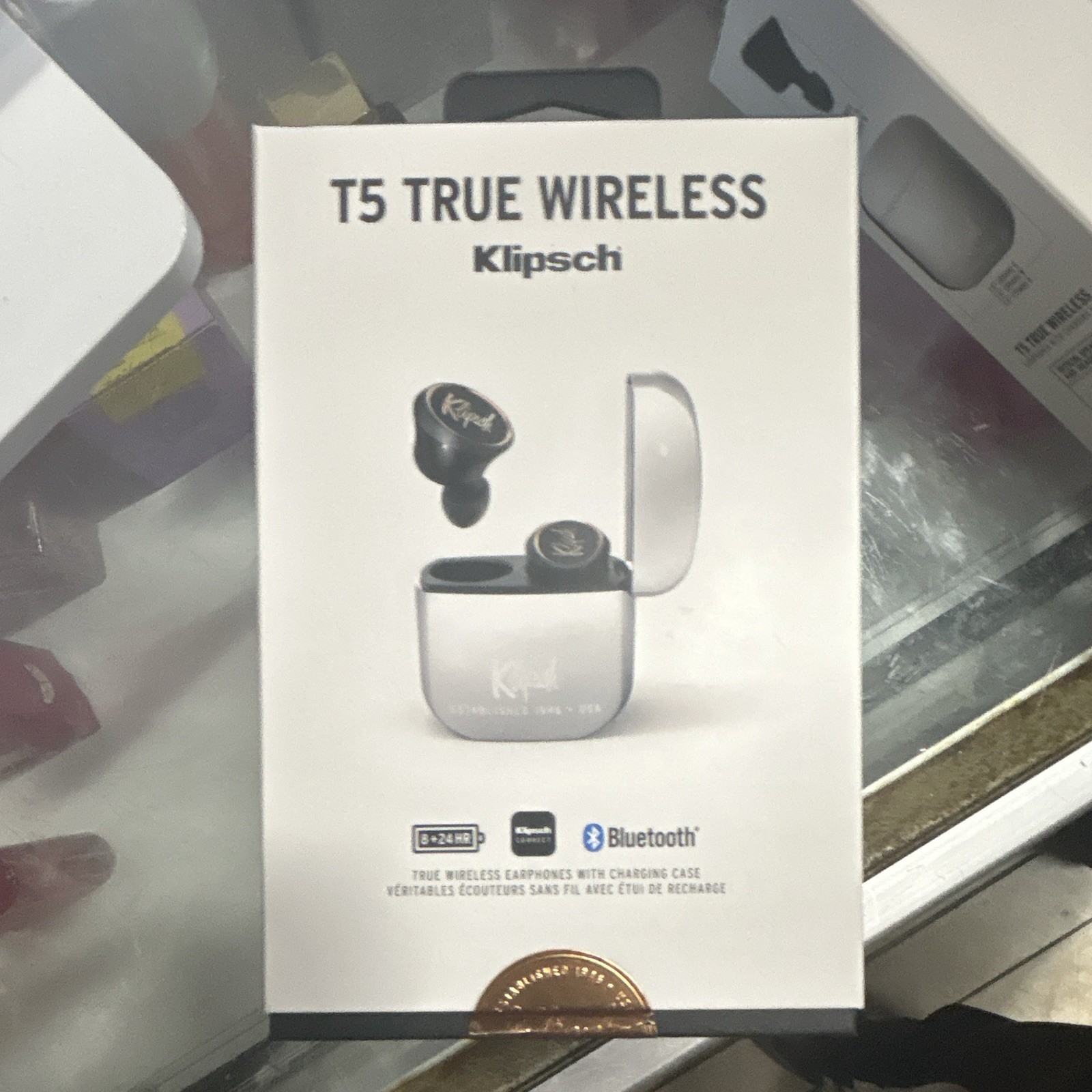 Klipsch T5 True Wireless In-Ear Bluetooth Earbuds Mic Black