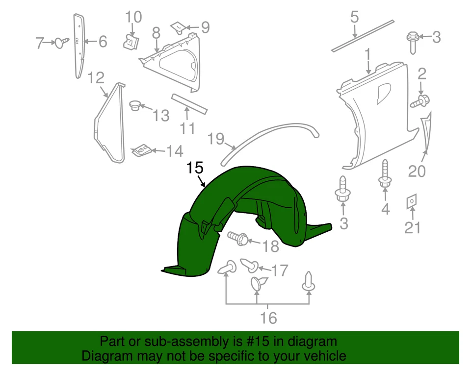 Revestimiento genuino de la rueda delantera del lado del conductor GM 25914764 Foto 3 de 3