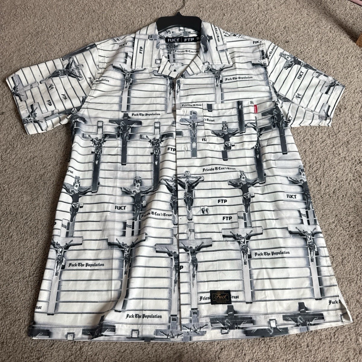 FUCT ftp シャツ FTP X FUCT CROSS BUTTON UP SHIRT MENS SIZE SMALL | eBay
