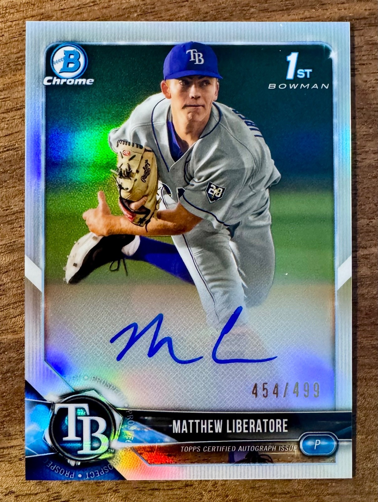 Matthew Liberatore 2018 Bowman Chrome Draft 1st Refractor AUTO /499 CARDINALS