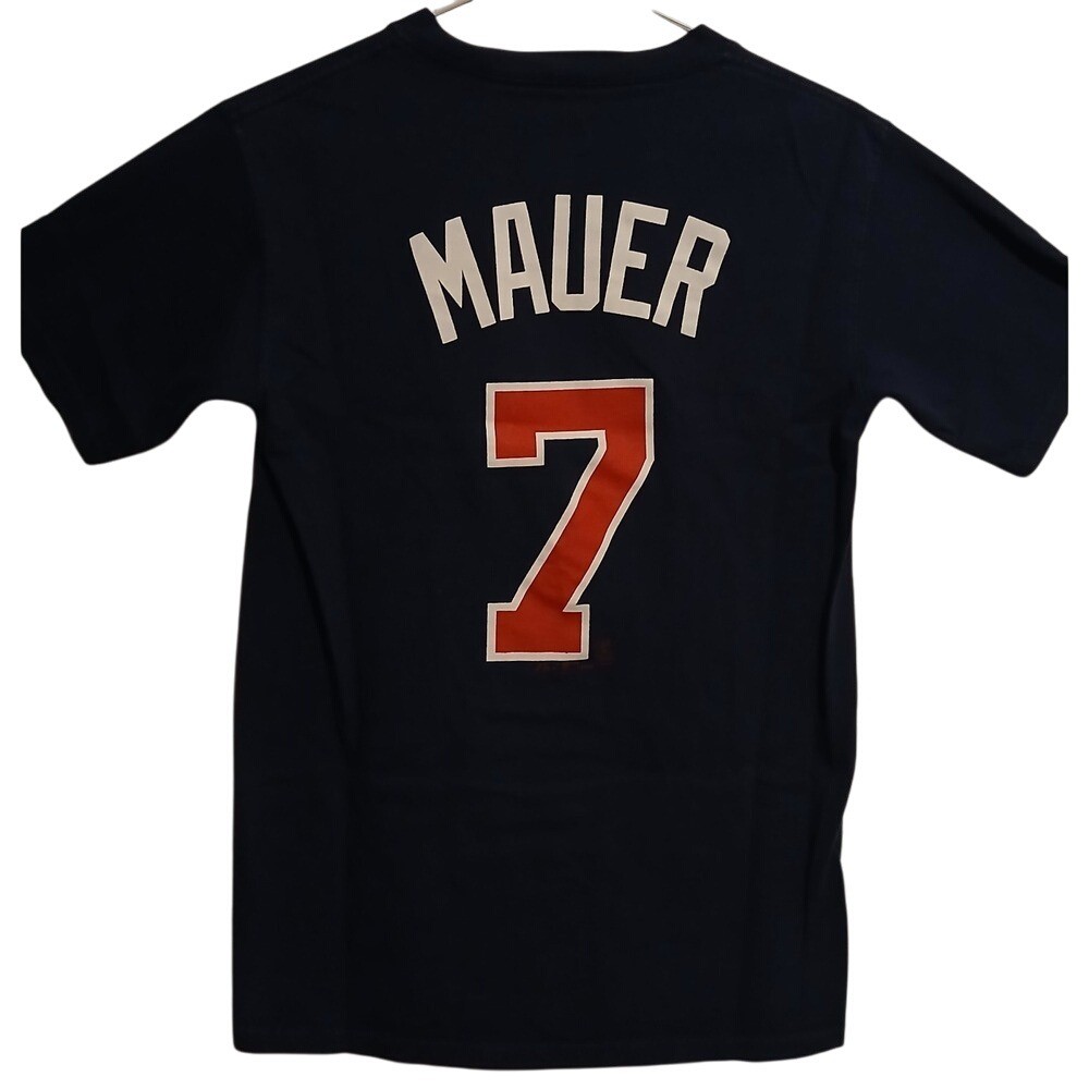 Majestic Minnesota Twins Mauer #7 Baseball T-Shirt Navy MLB Size