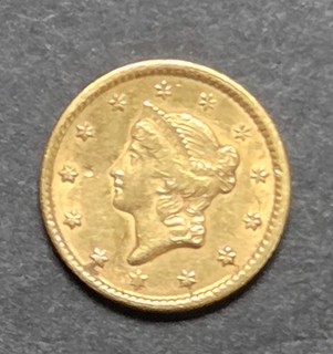 1851 Gold $1 Type 1 VF