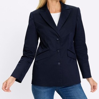 Mode von Heine Damen Blazer Jacke Langarm Reverskragen marine Gr. 42 NEU