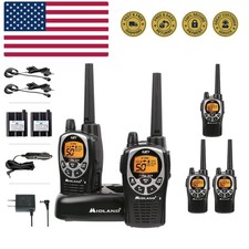 GMRS Two-Way Radio 50 Channel, Long Range, 142 Privacy Codes, SOS, NOAA, Rech...