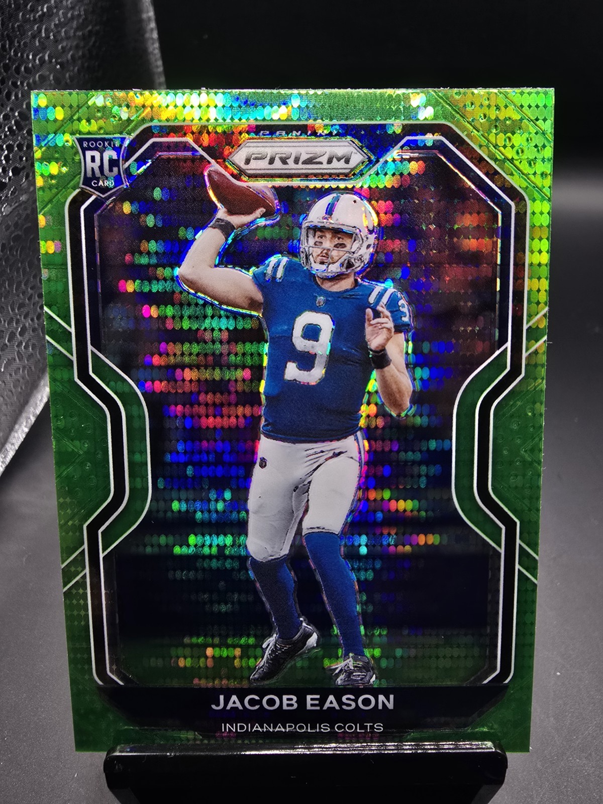 2020 Panini Prizm Rookie Neon Green Pulsar Prizm Jacob Eason #331 Rookie RC