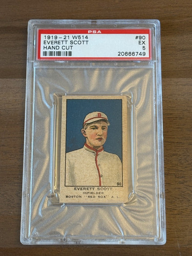 Everett Scott [Hand Cut] #90 1919 W514 card