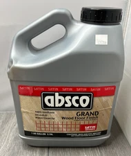 Absco Grand Wood Floor Finish, Satin, Water Clean Up, 1 Gallon (3.78L)