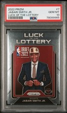 2022 PANINI PRIZM LUCK OF THE LOTTERY #7 JABARI SMITH JR. PSA 10