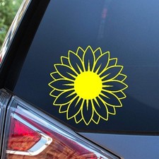 Sunflower Vinyl Bumper Sticker Floral Decal for Cars Trucks Vans Walls Laptop