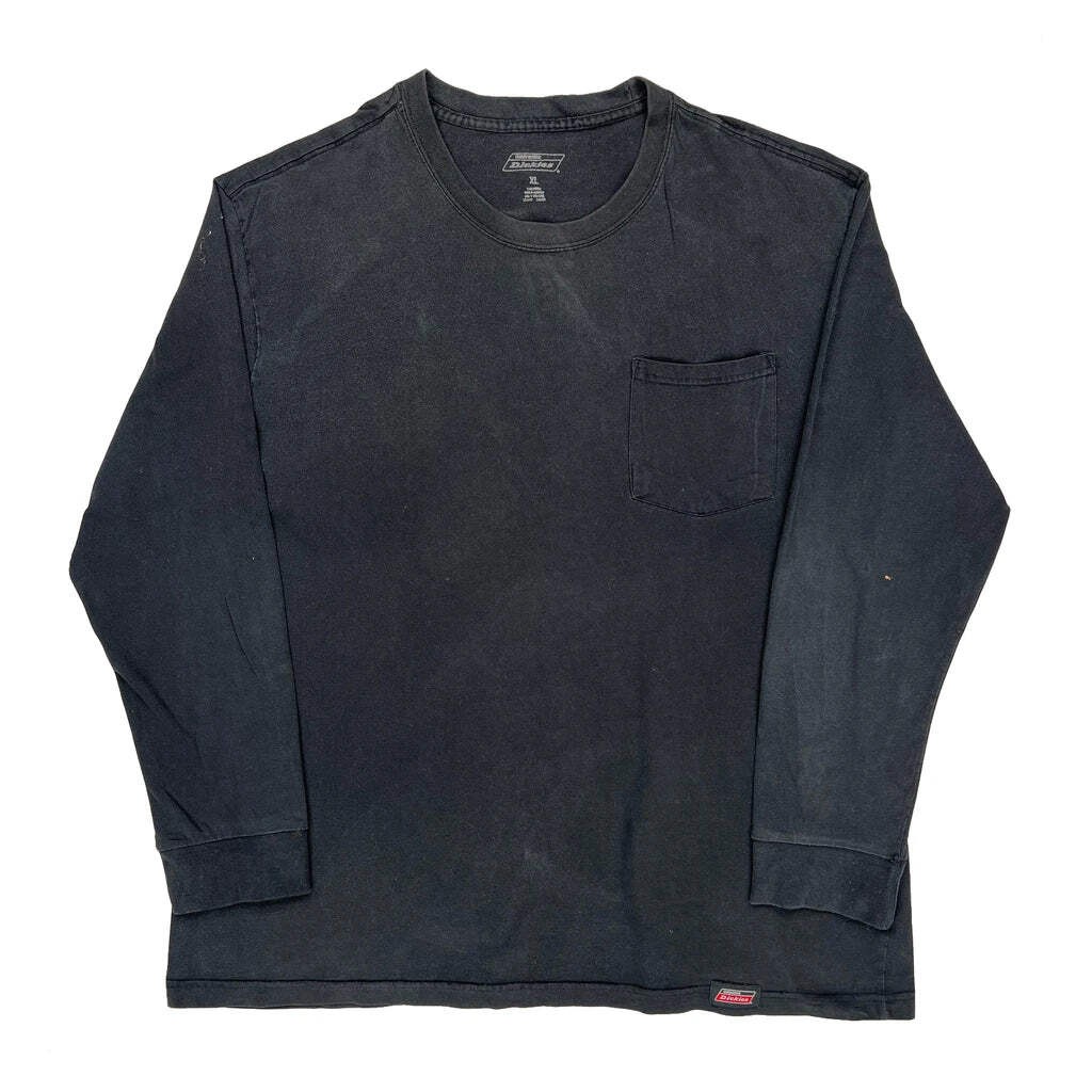 Dickies Long Sleeve T-Shirt - XL Black Cotton