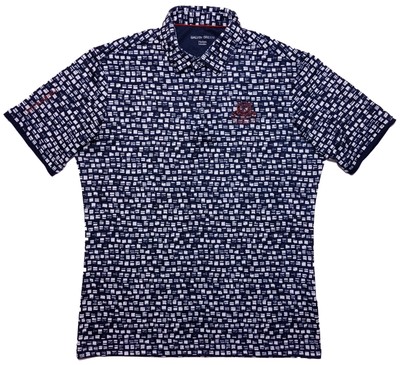 GALVIN GREEN Gullane Golf Club Scotland Polo Shirt Blue All Over AOP Medium M