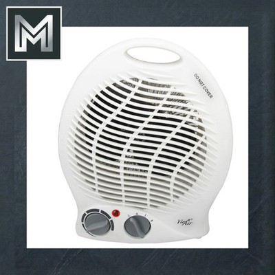 Vie Air 1500W Portable Dual Setting White Home Fan Heater