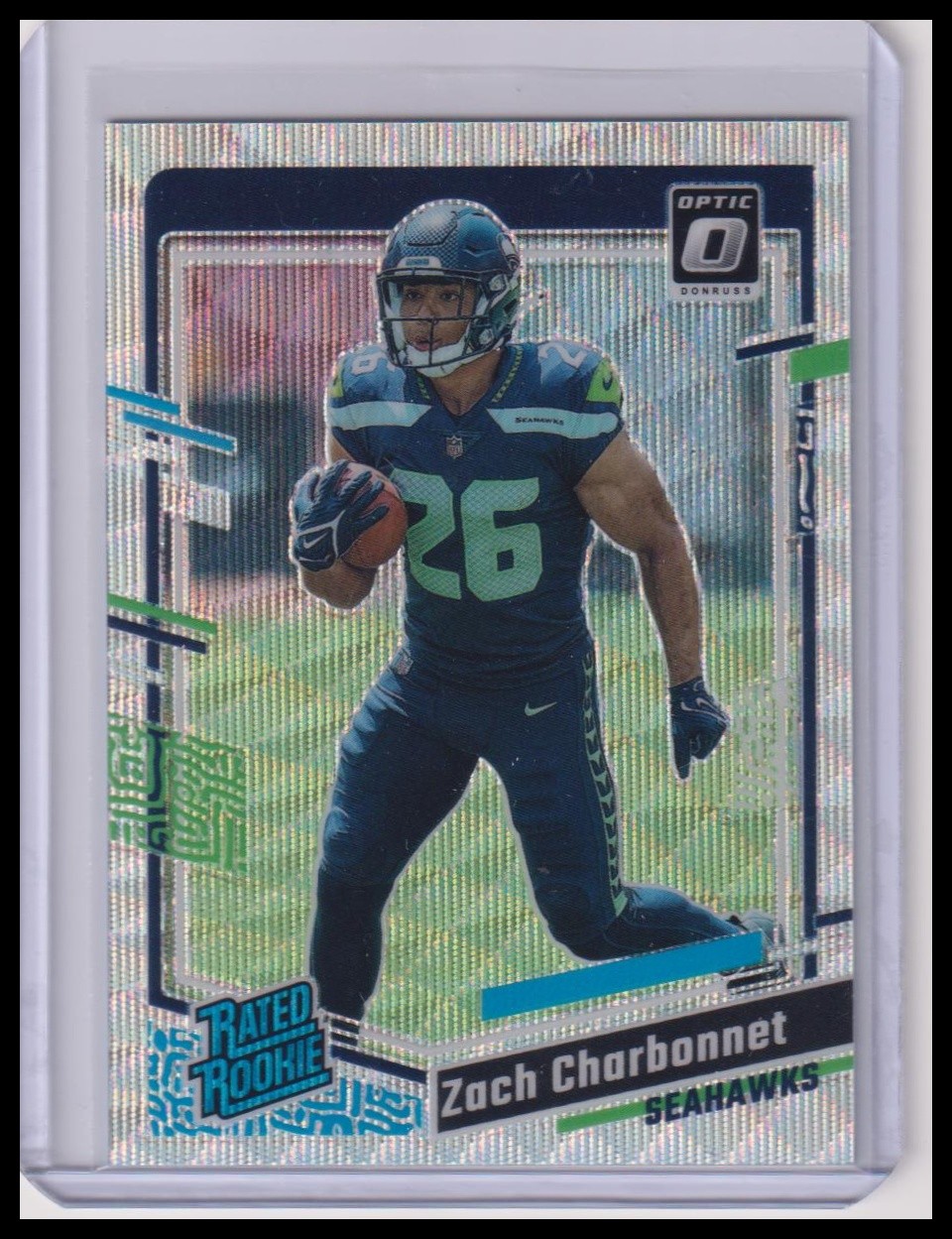 2023 Donruss Optic Zach Charbonnet Wave Rookie #/300 #294 Seattle Seahawks