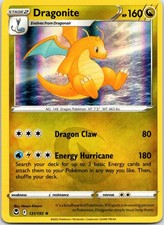 DRAGONITE POKEMON SILVER TEMPEST 131/195 RARE HOLO LIGHTLY PLAYED