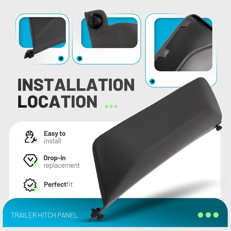 Rear Bumper Trailer Tow Hitch Panel Receiver Cover For Ford Explorer 2011-2019 - Image 2 of 4