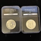 Two Coin Lot 1953 & 1954 Benjamin Franklin Half Dollar 90% Silver Uncirculated