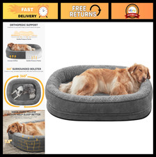 JOEJOY Orthopedic Dog Beds Large Sized Dog, XL Egg-Crate Memory Foam Pet Couch B