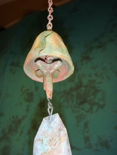 Arcosanti Paolo Soleri 9" Bronze Wind Bell - 2" Bell Nice Markings Tone & Patina