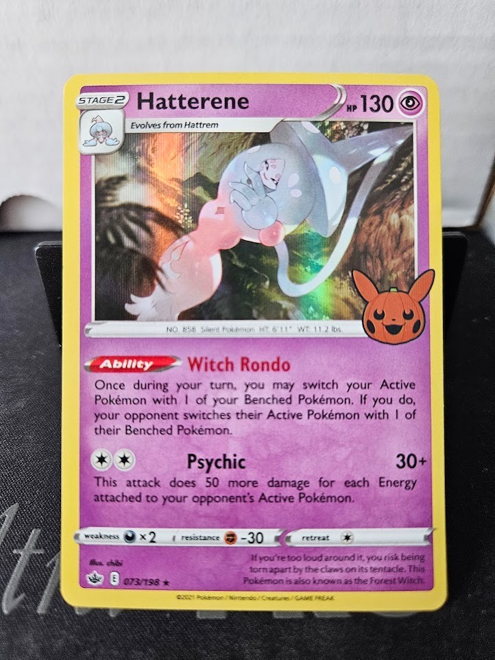HATTERENE 073/198 CHILLING REIGN POKEMON (REVERSE HOLO, NM)