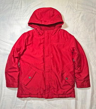 Gymboree Boys 7/8 Red Puffer fleeced lined Hooded Jacket -Holiday  Xmas perfect