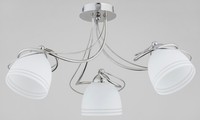 Weiß Chrom Klassisch Deckenlampe Deckenleuchte 3X60W/E27 60X32 [Cm]