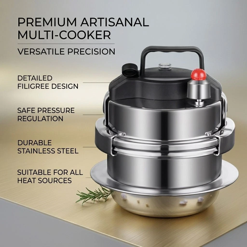 Mini Camping Pressure Cooker Stainless Steel Portable Rice Cooker 0.8L to 2L