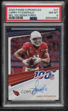2020 Panini Chronicles NFL 100 Signatures Larry Fitzgerald PSA 8 Auto 1q7