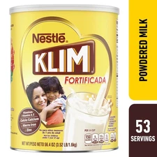 Nestle Klim Fortificada Dry Whole Milk Powder, Toddler Formula,53 Total Servings