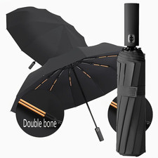 1pc 12-Bone Automatic Folding Umbrella UV Resistant Windproof Durable - NEW
