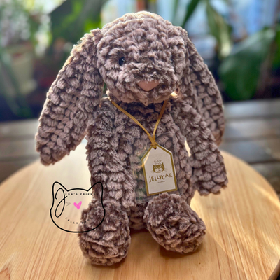 Jellycat BASHFUL LUXE BUNNY PINE New BNWT RETIRED Medium Soft