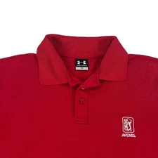 Under Armour Polo Shirt Men's Large Red Avenel TPC Golf Short Sleeve