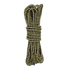 11 Yard Leather Cord, 5.5mm Round Braided Leather Strips, Black Yellow