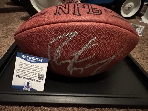 PEYTON Manning SIGNED The Duke NFL Football Broncos AUTOGRAPHED Beckett AUTO