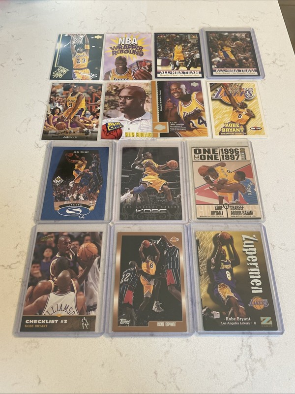 1996-97 1997-98 Kobe Bryant Lot8 Skybox Z-Force Zupermen 195 Topps Fleer Hoops