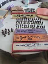 Pre-War W. BRITAIN 228 U.S.A. MARINES, Whisstock box plus 3 more boxes, see pics