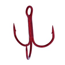 Gamakatsu Round Bend Treble Fishing Hooks Red Size 2 8/Pack 47309