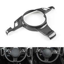 Carbon Fiber Interior For Porsche Cayenne Panamera Steering Wheel Button Trim