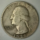 1936 S Washington Silver Quarter Very Fine Circulated VF 25c Coin San Francisco