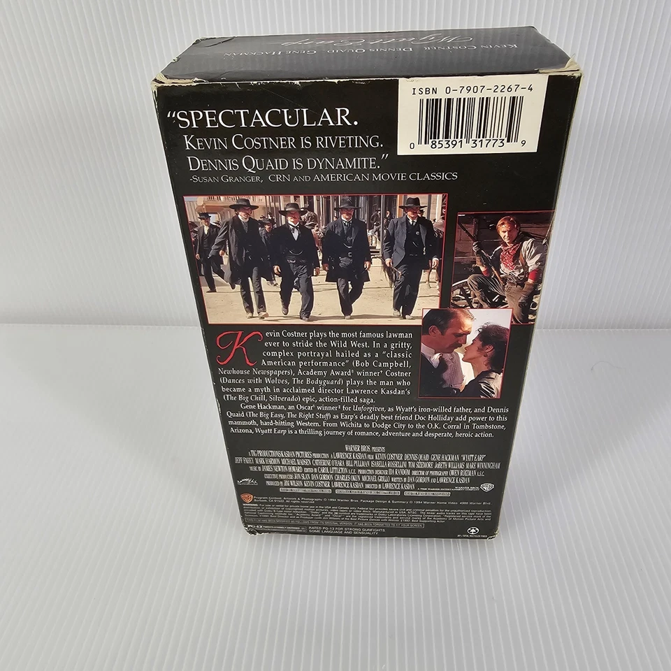 Wyatt Earp (VHS, 1994, 2-Tape Set) - Image 4 of 4